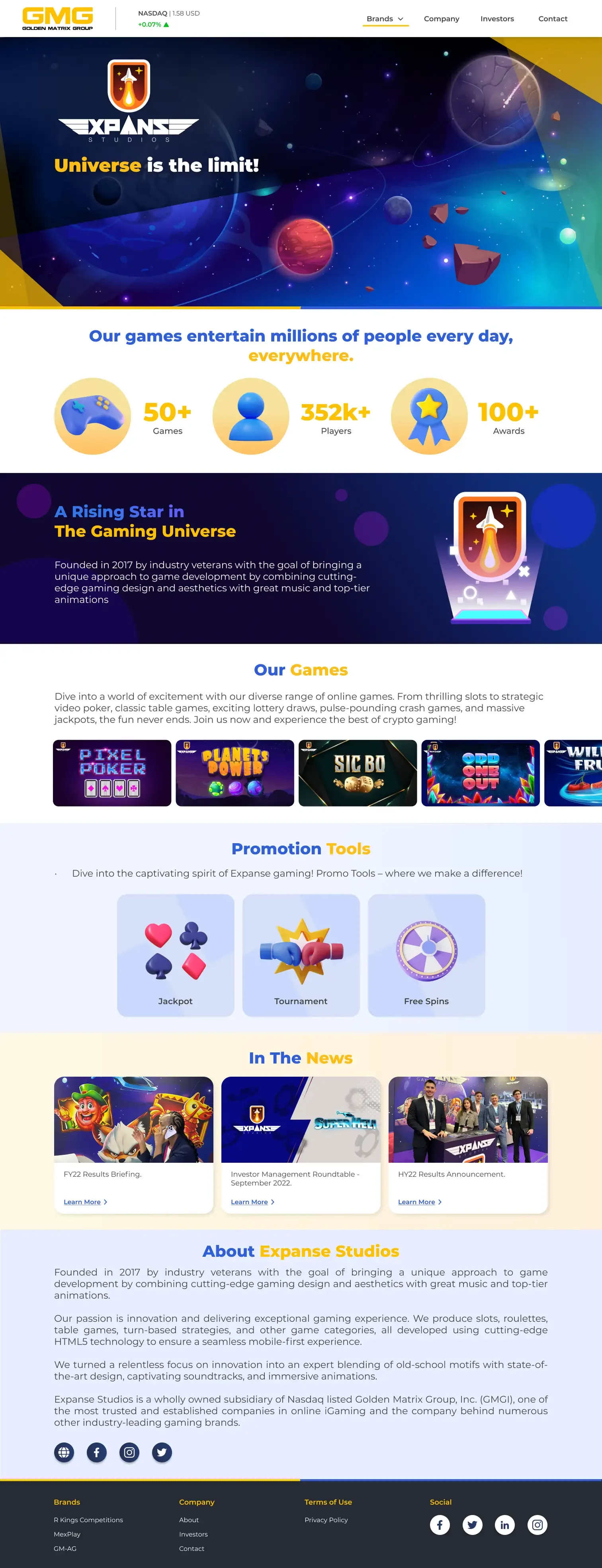 Expanse internal page — before