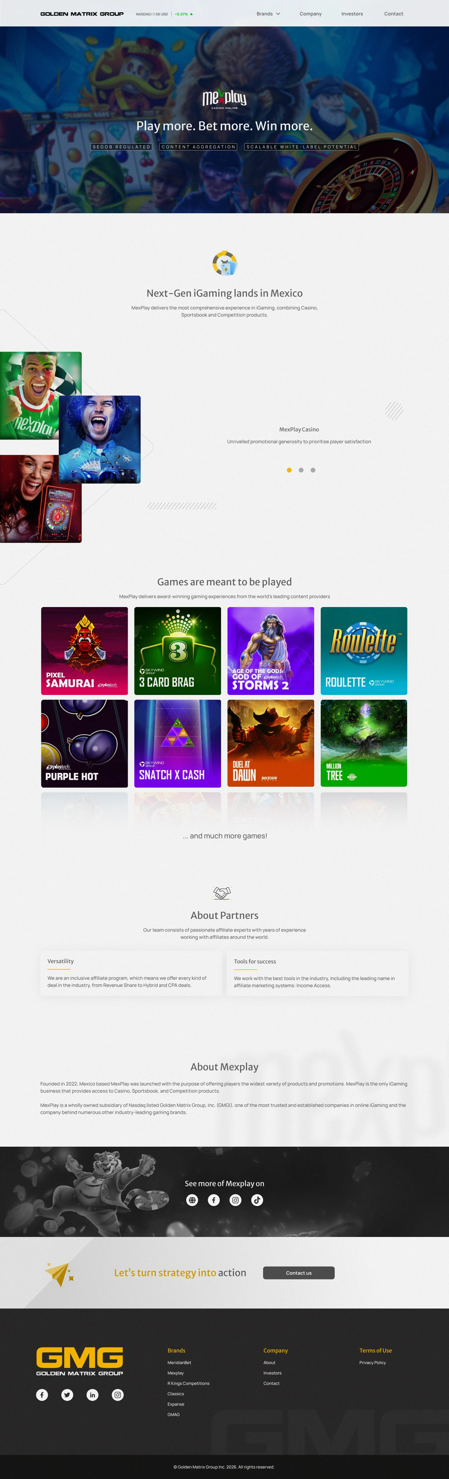 MexPlay internal page — after