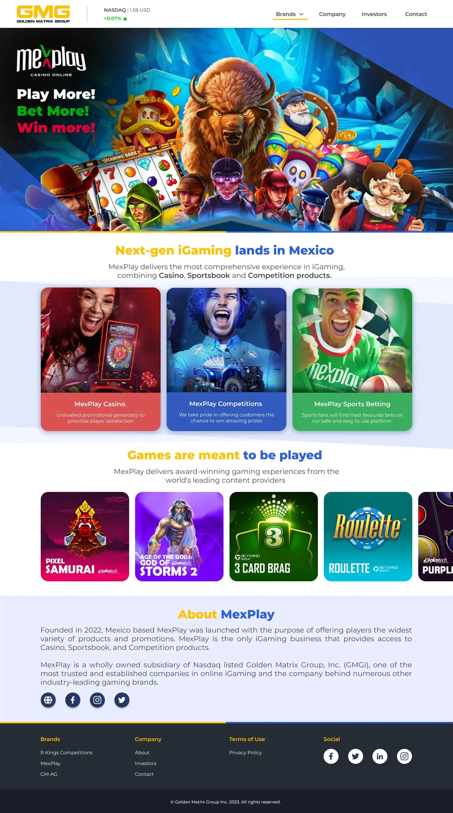 MexPlay internal page — before